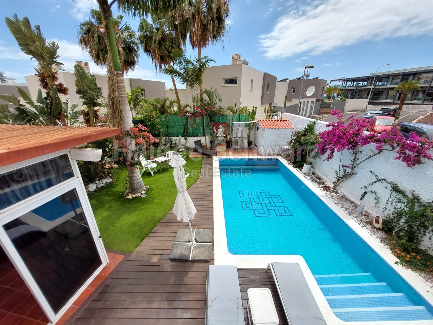 Doppelhaushälfte mit beheizbarem Pool in Playa Paraíso